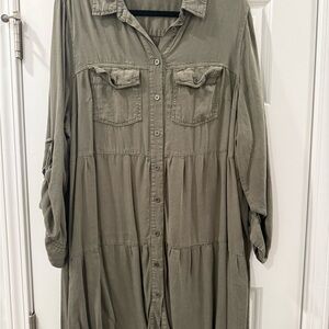 Velvet Heart Khaki Shirt Dress